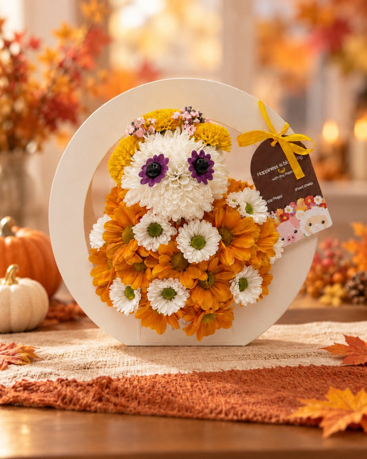 Catrina Sugar Skull - Made With Fresh Cut Flowers