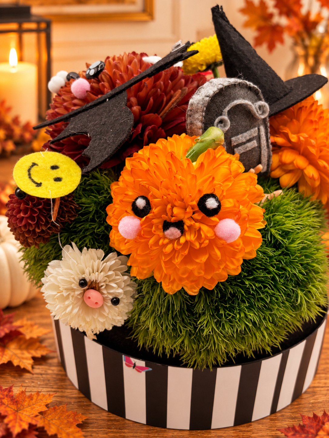 Bluebearry Bear Halloween - (seasonal) Made With Fresh Cut Flowers