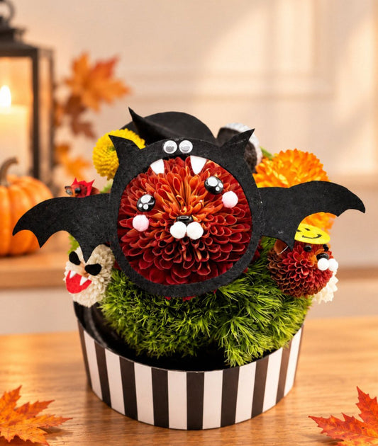 Bluebearry Bear Halloween - (seasonal) Made With Fresh Cut Flowers