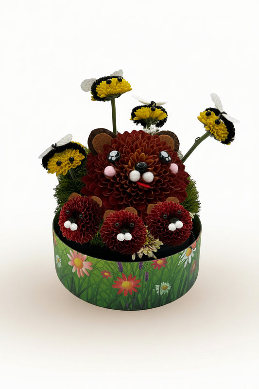 Bluebearry Bear - (seasonal) Made with Fresh Cut Flowers